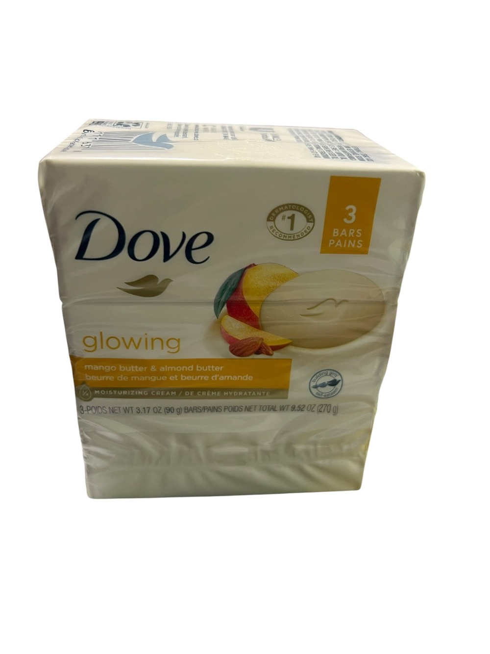 Dove Glowing Mango & Almond Butter Bar Soap - 3 Pack
